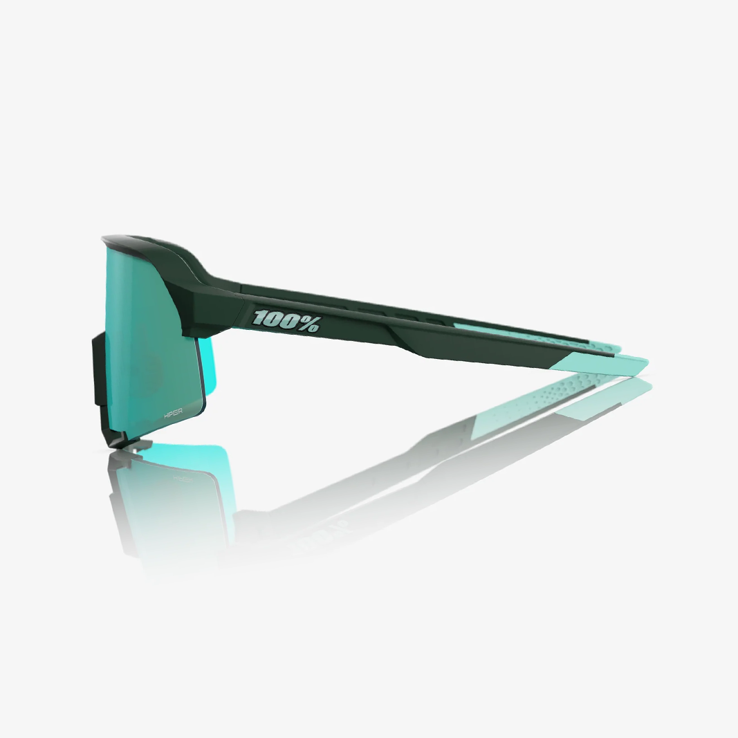 100% S3 / Matte Juniper HiPER Mint Mirror Lens side