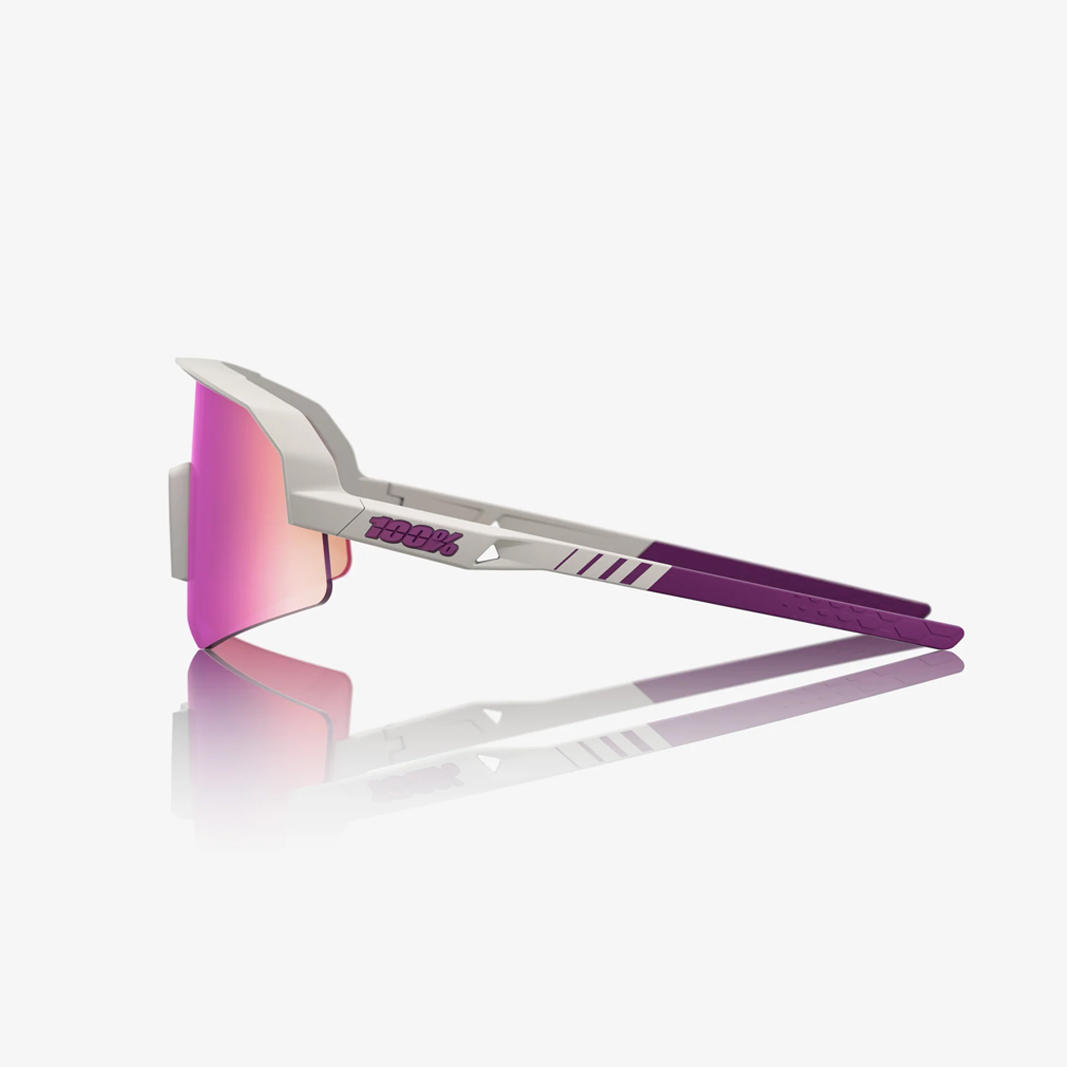 100% Slendale SL / Matte Chalk Purple Multilayer Mirror Lens side