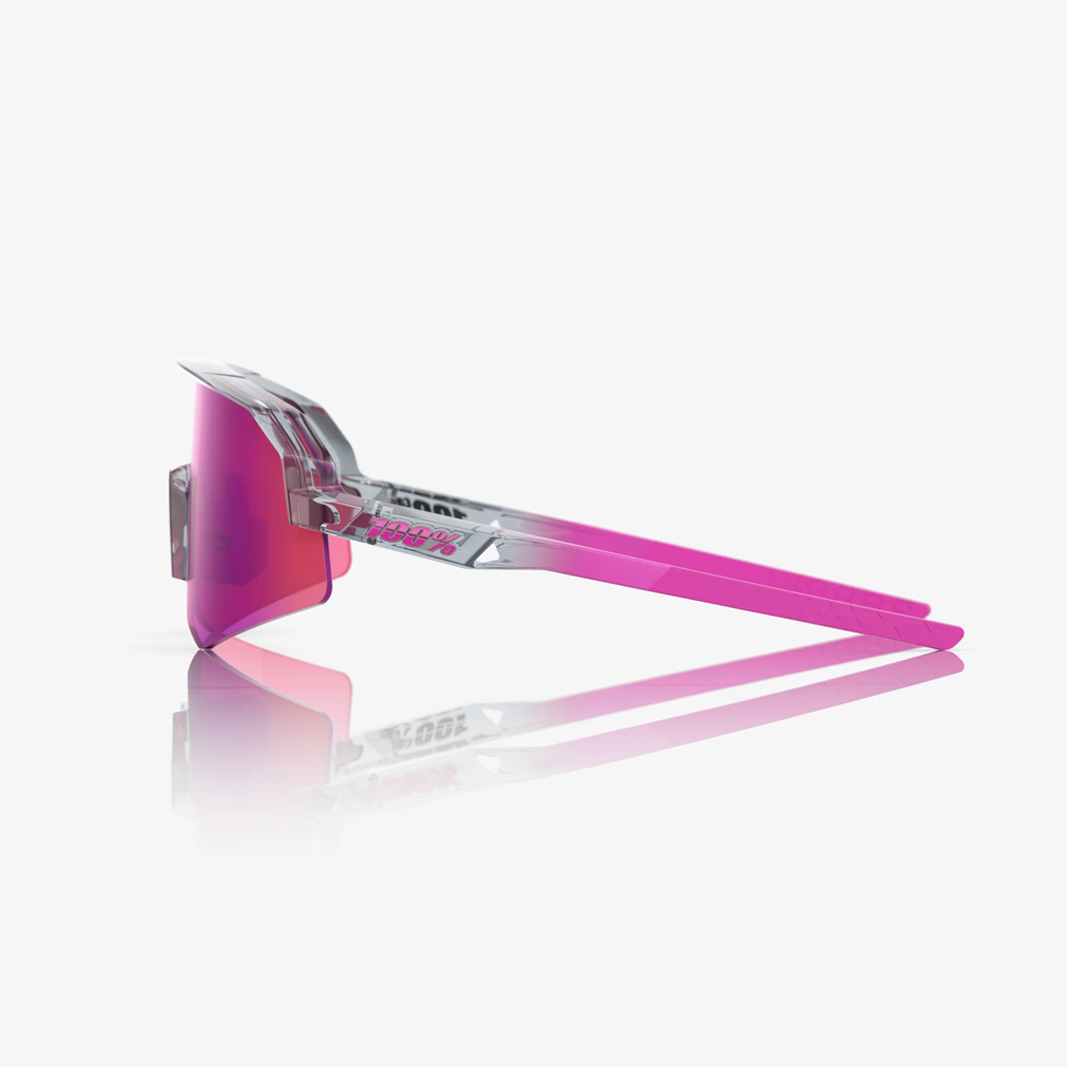 100% Slendale SL / Polished Translucent Grey Purple Multilayer Mirror Lens side