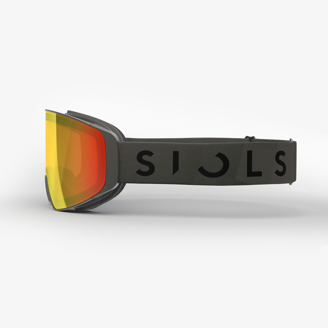 Siols Aero Goggle Dark Stone Matt / Yellow Orange Mirror