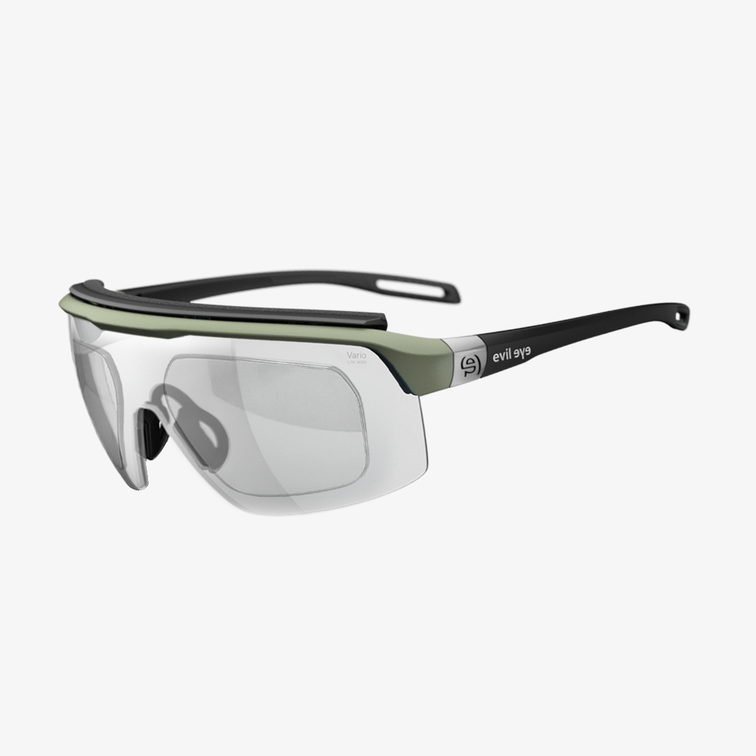 evil eye Traileye Pro mit Sehstaerke / Forest Green Matt / Vario Clear Grey
