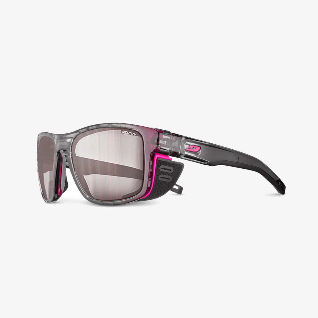 Julbo Shield M mit Sehstärke / Grau Neonpink REACTIV 0-3 HC