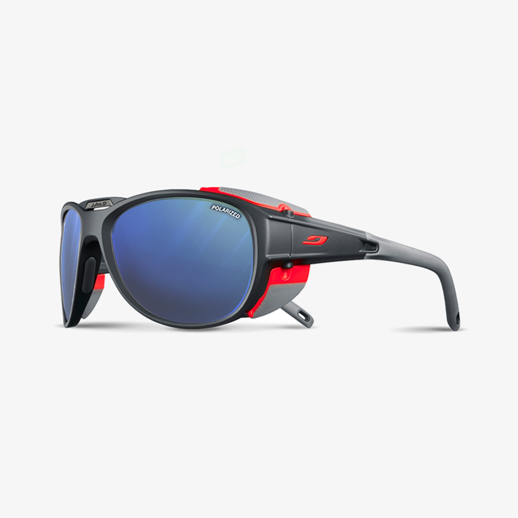 Julbo Explorer 2 mit Sehstärke / Dunkelgrau - Orange / SPECTRON 3 HD POlarized Blau