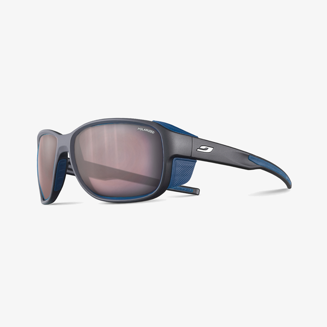 Julbo Montebianco 2 mit Sehstärke / Schwarz Blau / SPECTRON 3 HD Polarized Silber