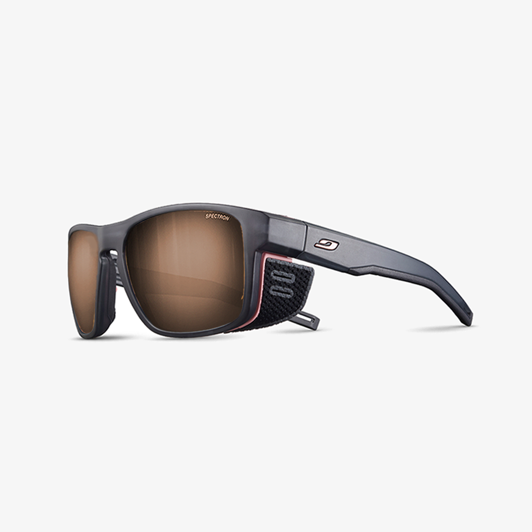 Julbo Shield M mit Sehstärke / Schwarz Durchscheinend Rosa / SPECTRON 3 Braun
