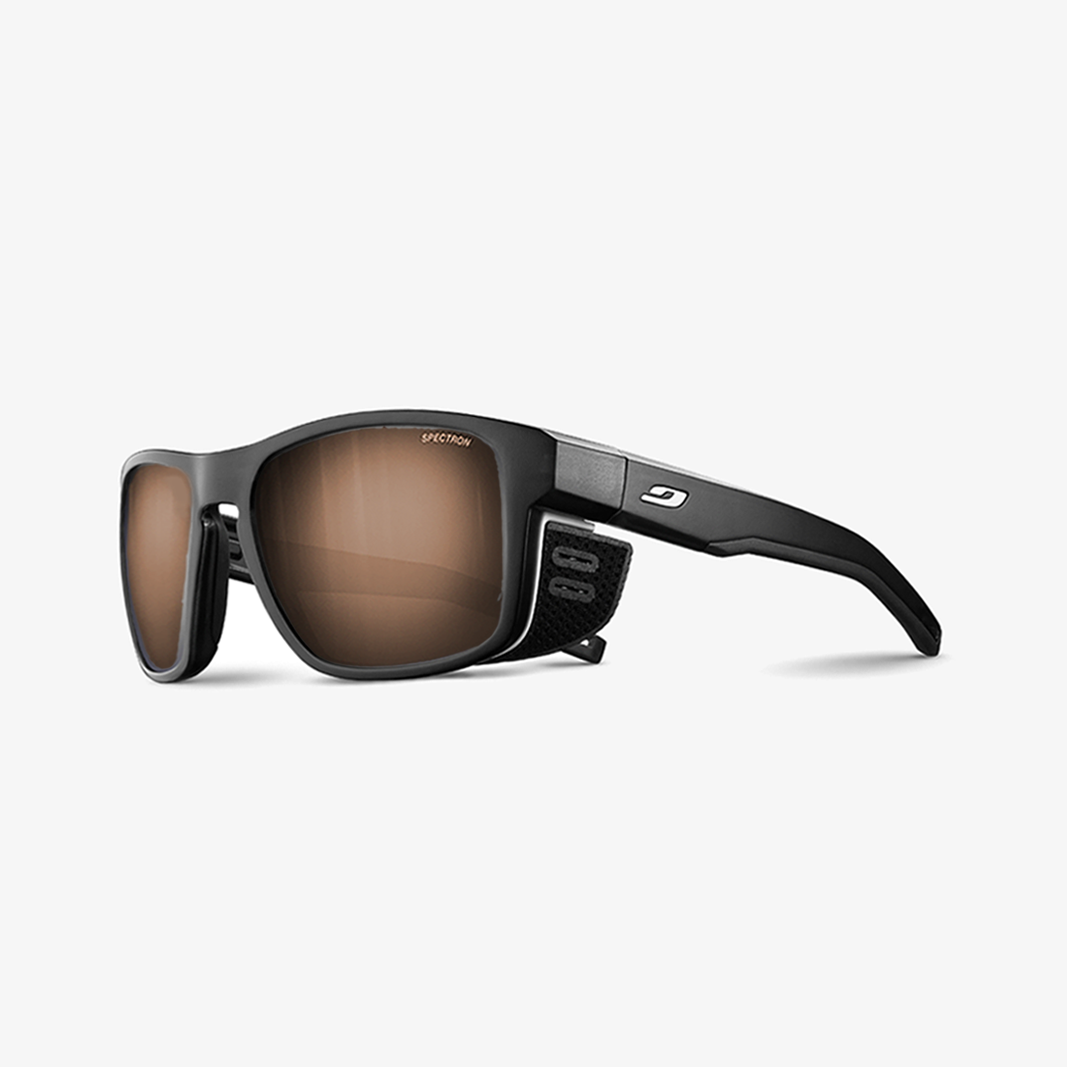 Julbo Shield M mit Sehstärke / Schwarz Durchscheinend Weiß / SPECTRON Braun