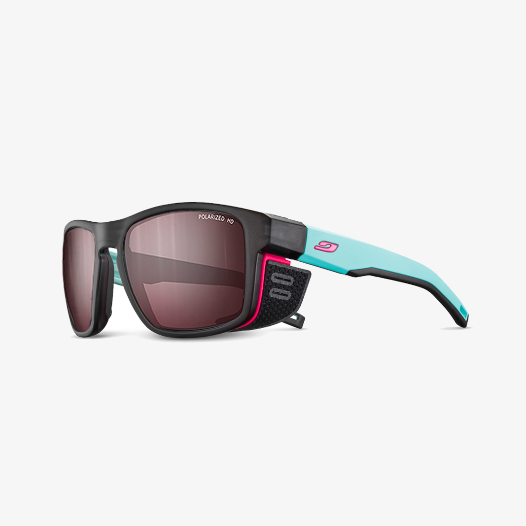 Julbo Shield M mit Sehstärke / Schwarz Durchscheinend Hellblau / SPECTRON 3 HD Polarized Silber