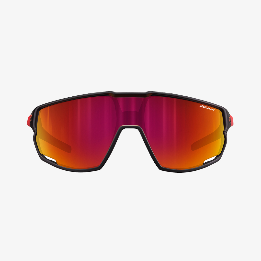 Julbo Rush Schwarz - Rot / Spectron3 Frontansicht