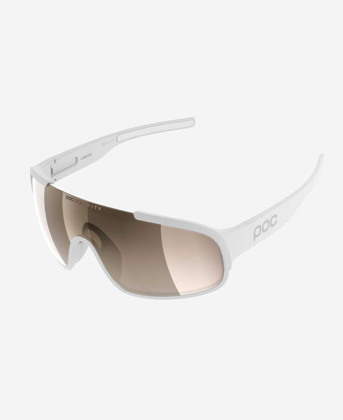 POC Crave Hydrogen White / Brown Silver Mirror Lens