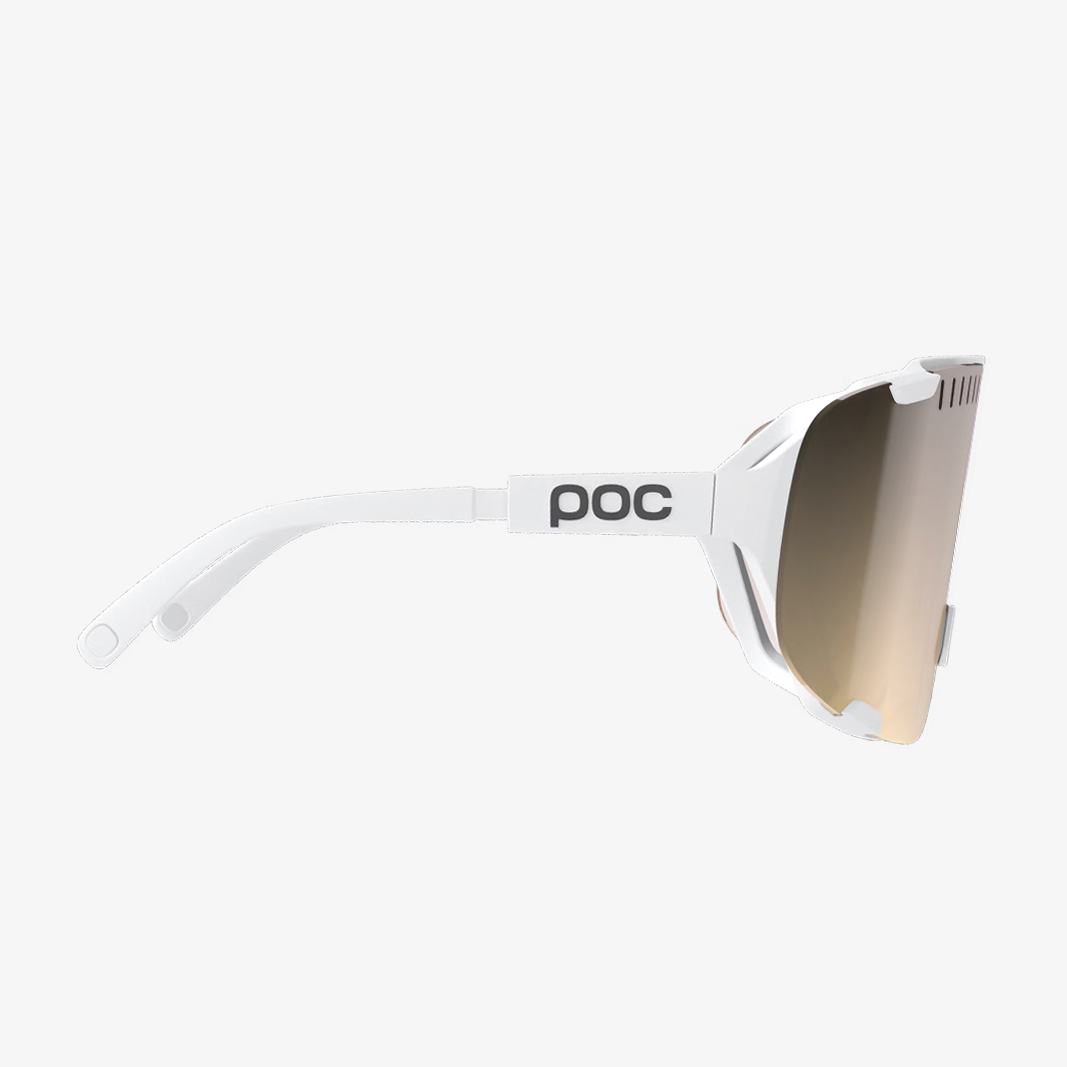 POC Devour Hydrogen White / Clarity Trail Partly Sunny Silver Mirror side
