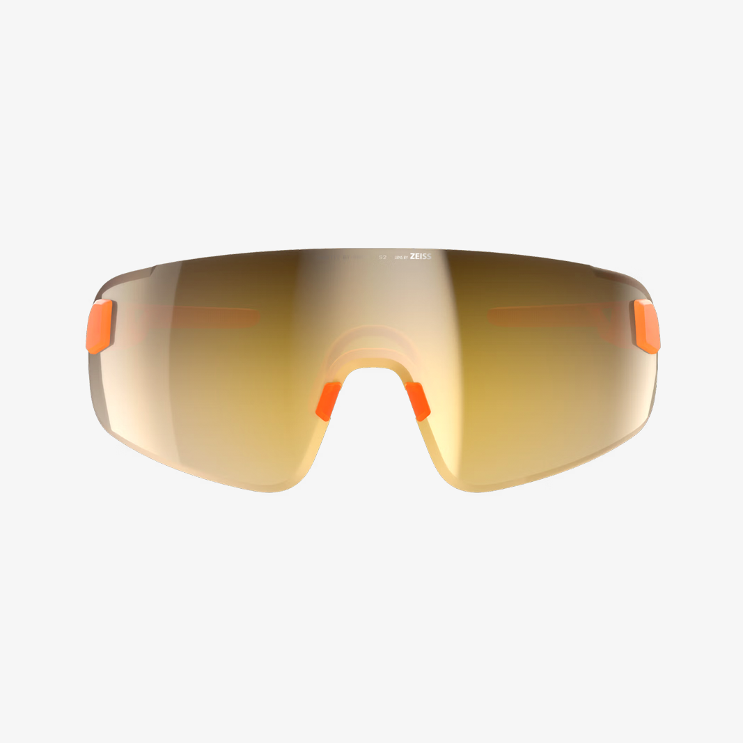 POC Elicit Toric Fluorescent Orange / Clarity Road Partly Sunny Gold face