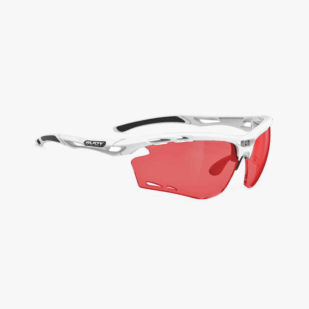 Rudy Project Propulse mit Sehstärke / White Gloss - Racing Red