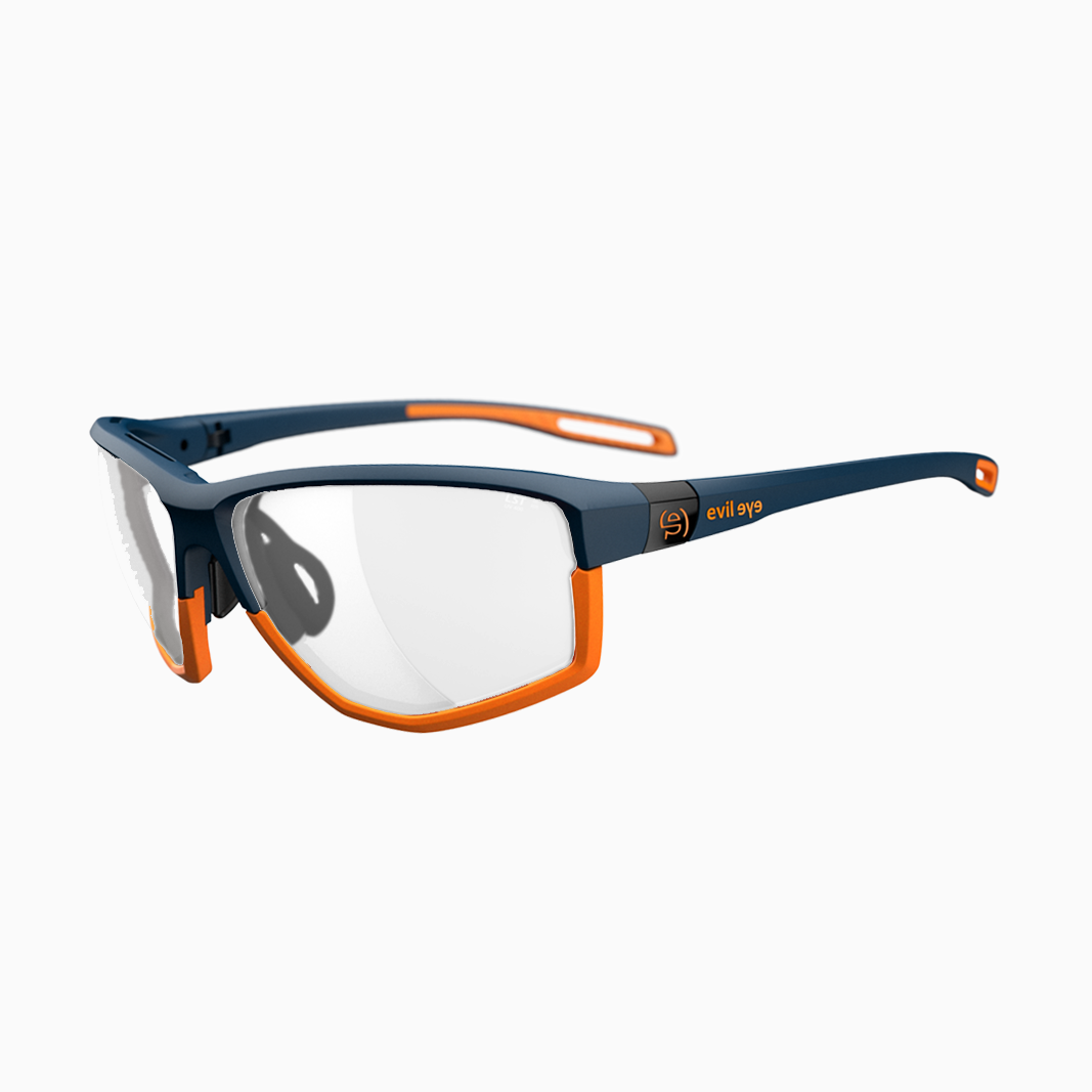 evil eye Elate NG mit Sehstärke / Dark Blue Matt - Orange / Vario Clear Grey