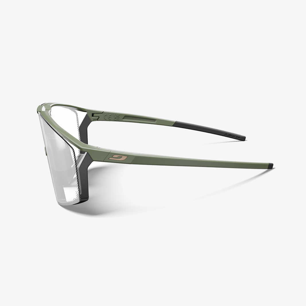 Julbo Edge Khaki - Schwarz / 2. Scheibe Transparent Seitenansicht