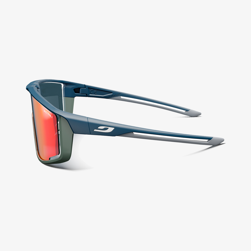 Julbo Fury Dunkelblau - Grün / Spectron3 Seite
