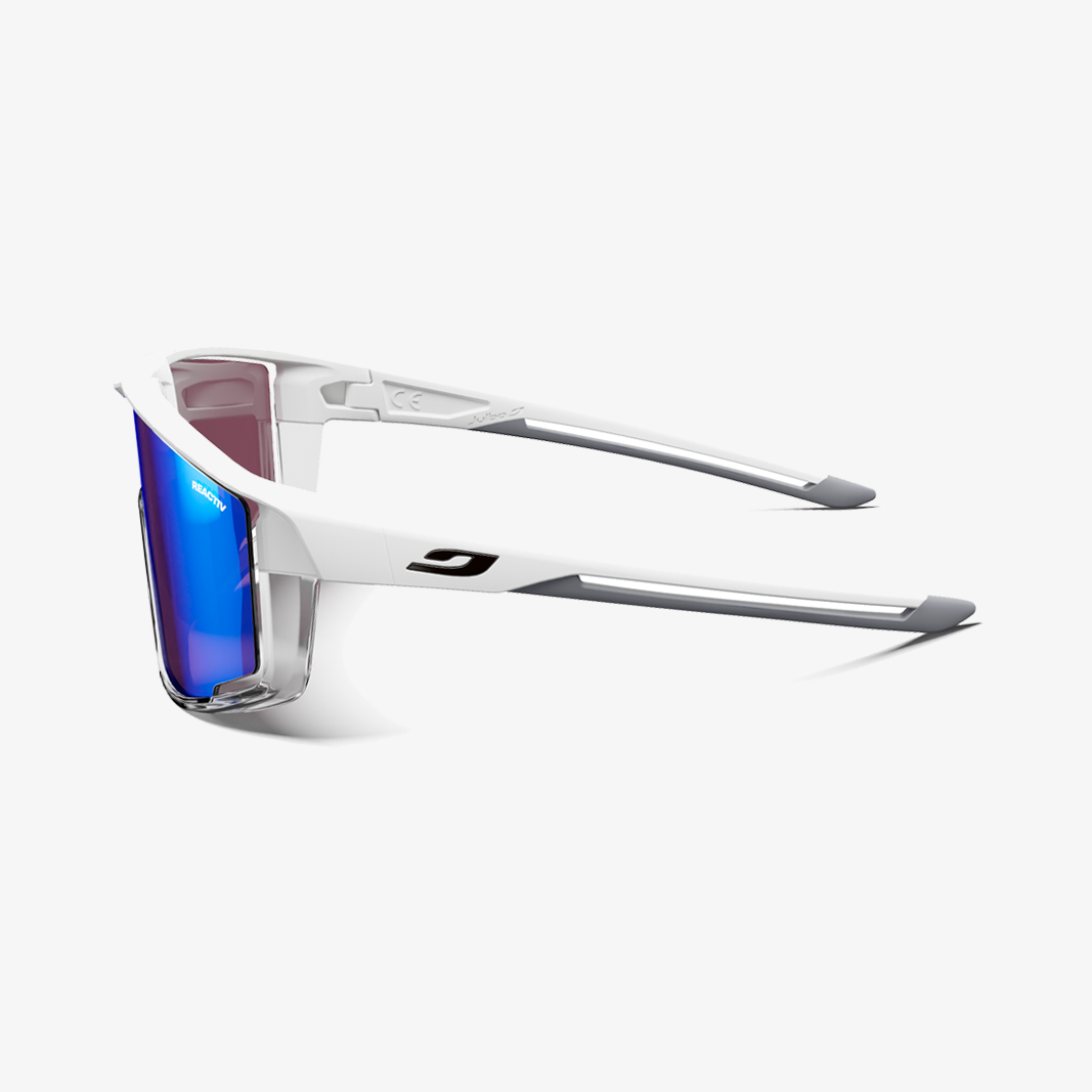 Julbo Fury Weiss - Grau / Reactiv 1-3 High Contrast Seite