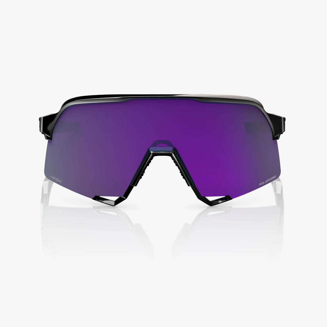100% S3 / Polished Black HiPER Lavender Mirror Polarized Lens face