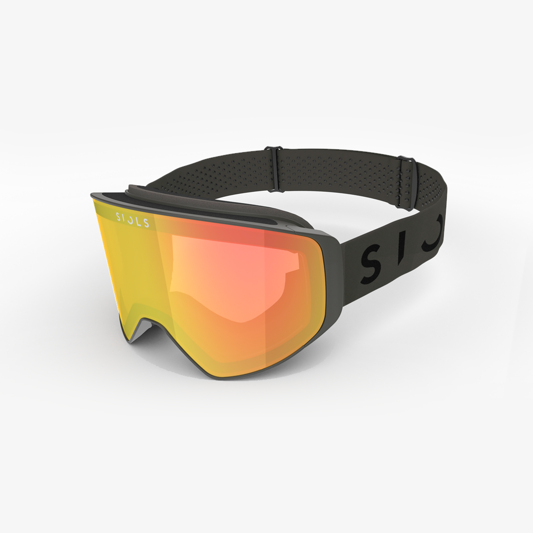Siols Aero Goggle Dark Stone Matt / Yellow Orange Mirror