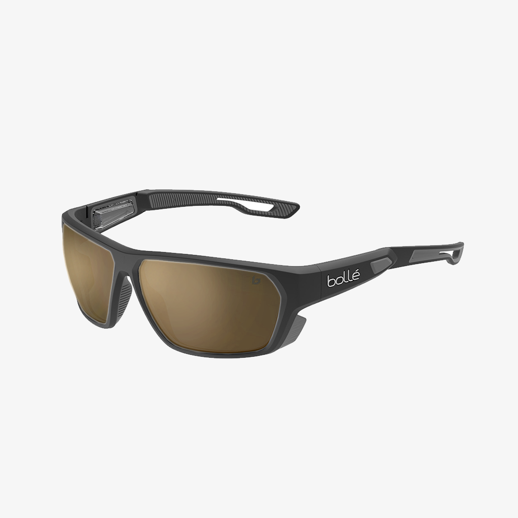 Bolle Airfin mit Sehstaerke / Black Matte Brown Gun Polarized
