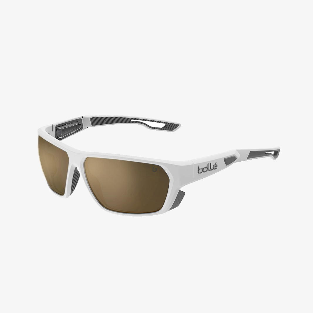 Bollé Airfin mit Sehstärke / White Matte Brown Gun Polarized