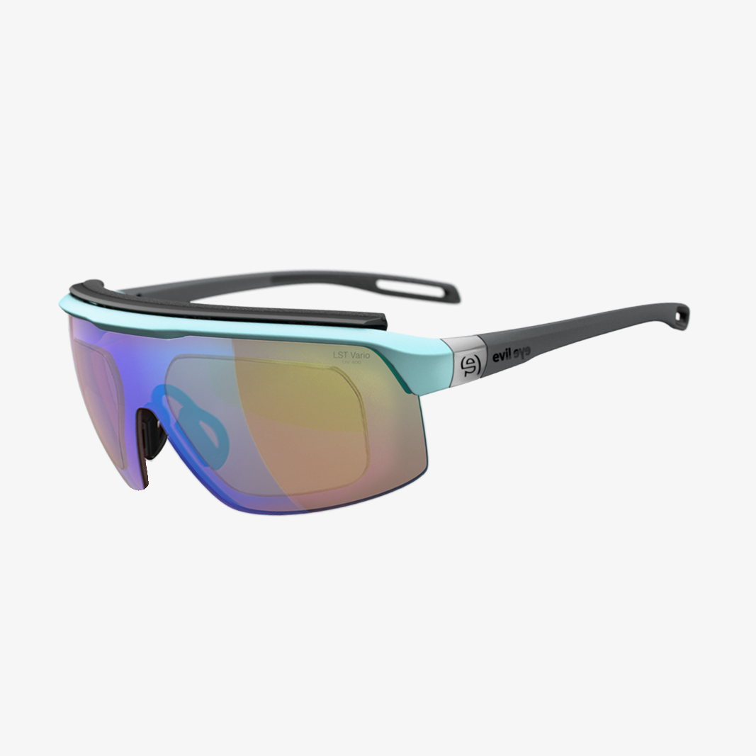 evil eye Traileye Pro mit Sehstärke / Sky Grey Matt / LST Bluelight Vario Blue M