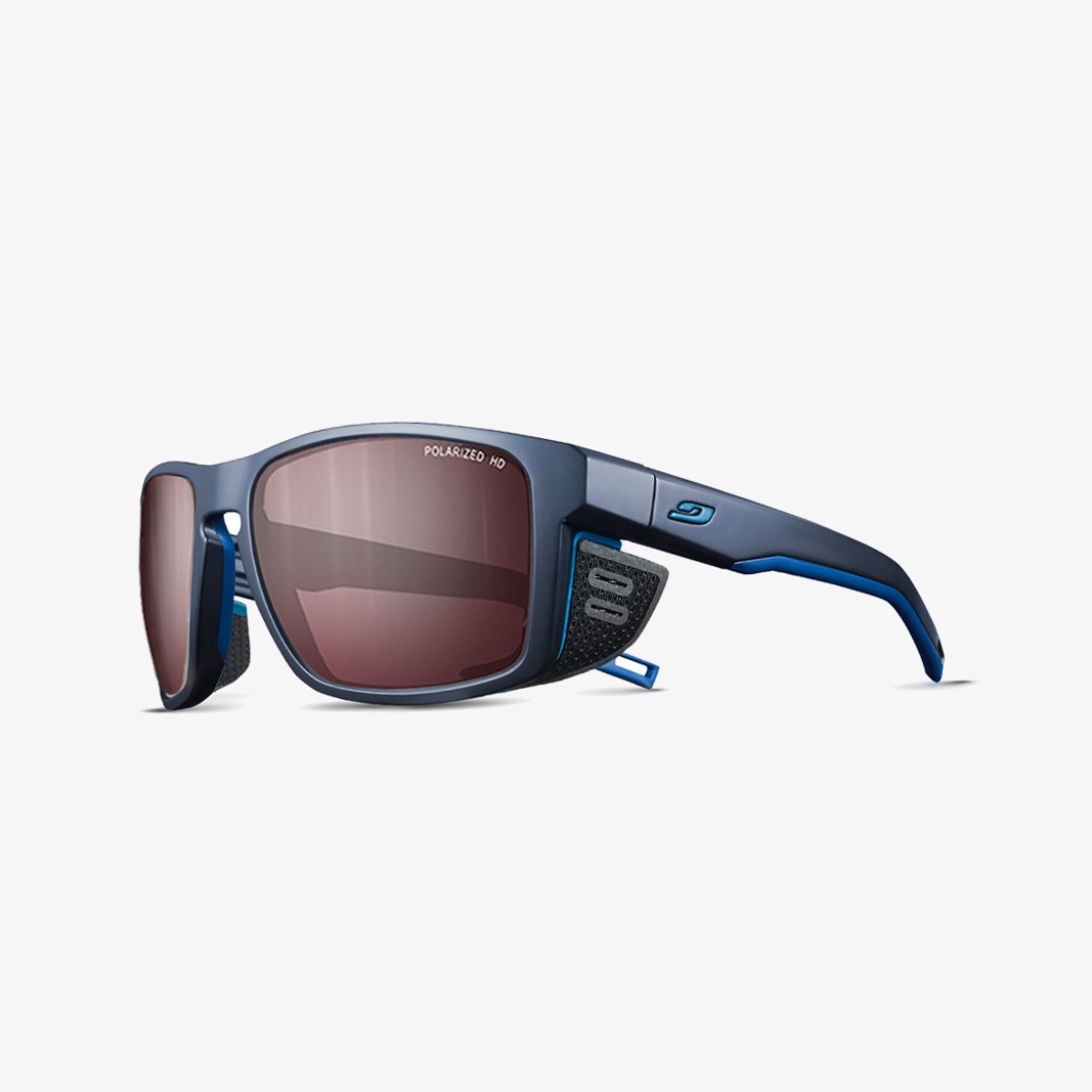 Julbo Shield M mit Sehstärke / Dunkelblau Blau SPECTRON 3 HD Polarized Silber