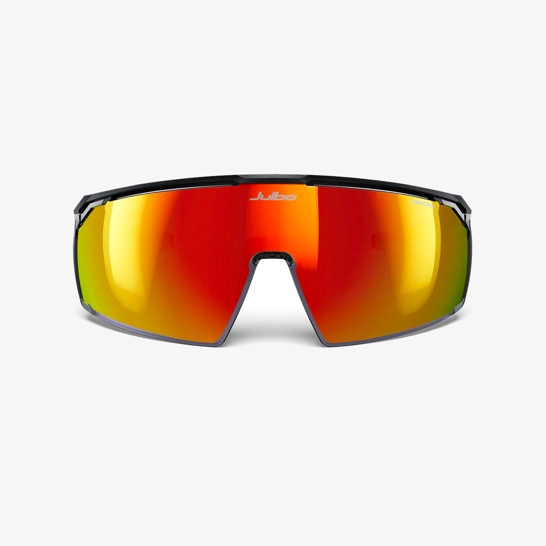 Julbo Panora Schwarz - Rot / Reactiv 1-3 Light Amplifier face on