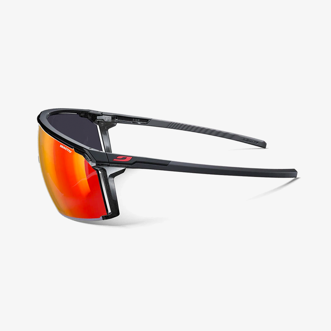 Julbo Panora Schwarz - Rot / Reactiv 1-3 Light Amplifier side