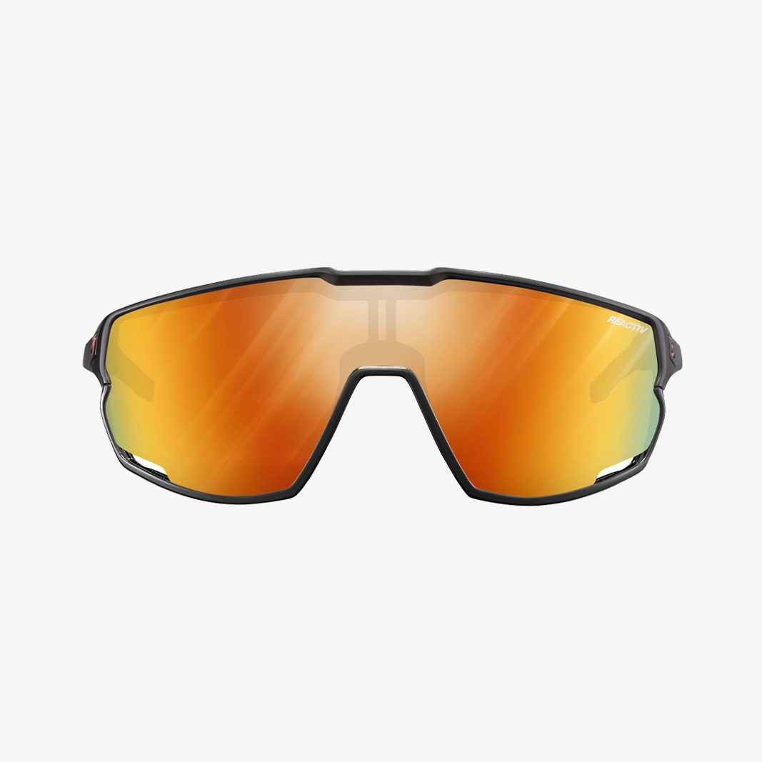 Julbo Rush Schwarz - Rot / Reactiv 1-3 Light Amplifier Frontansicht