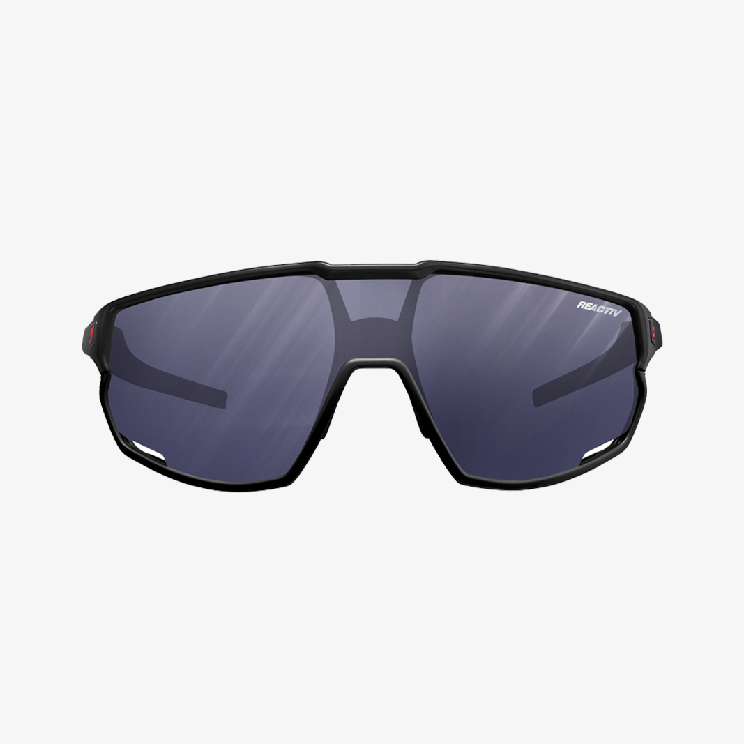 Julbo Rush Schwarz - Rot / Reactiv 0-3 Frontansicht