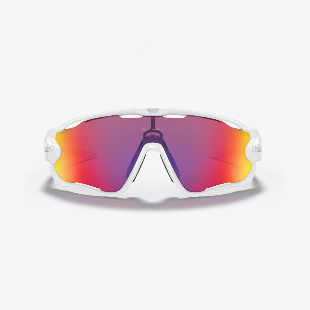 Oakley Jawbreaker / Polished Total White Prizm Road face