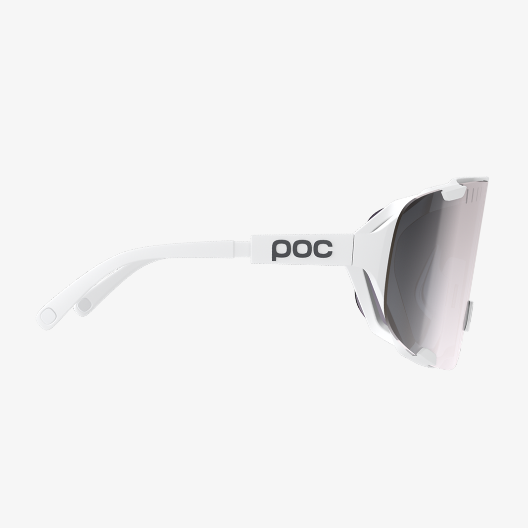 POC Devour Hydrogen White / Clarity Road Sunny Silver Mirror Seite