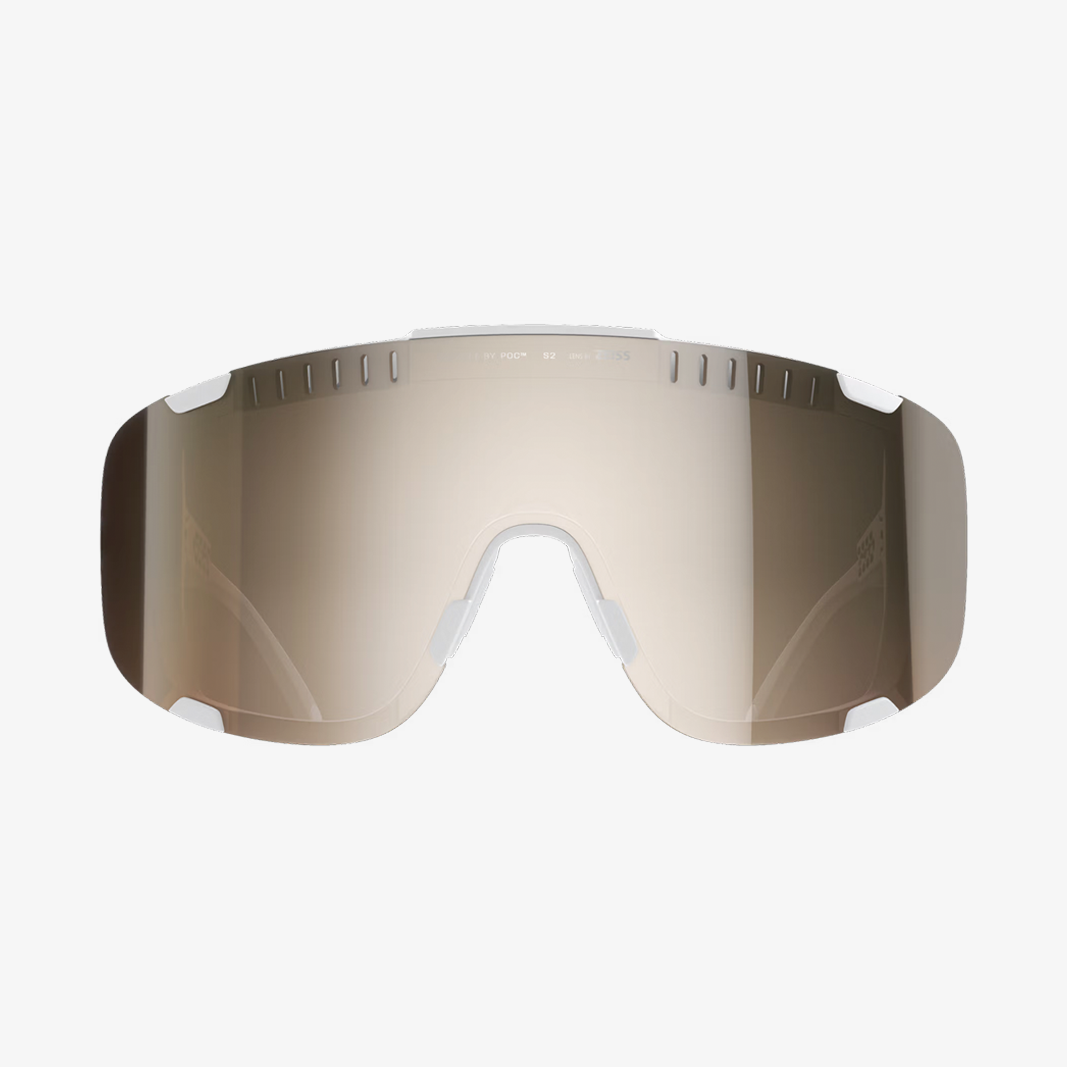 POC Devour Hydrogen White / Clarity Trail Partly Sunny Silver Mirror face