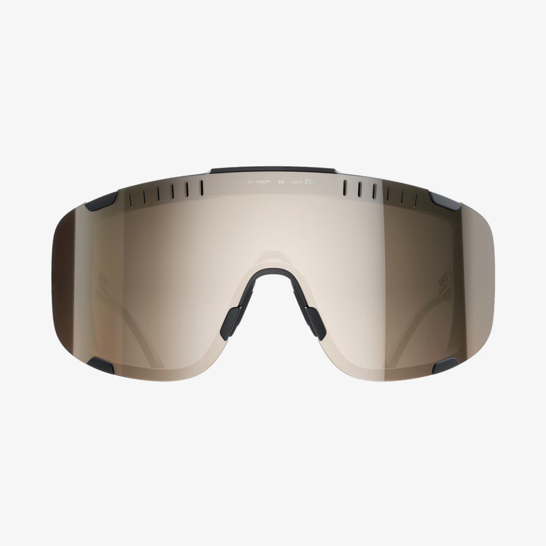 POC Devour Uranium Black / Clarity Trail Partly Sunny Silver Mirror face