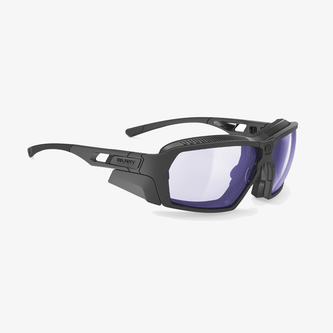 Rudy Project Agent Q mit Sehstärke / Black Matte - ImpactX Photochromic 2 Laser Purple