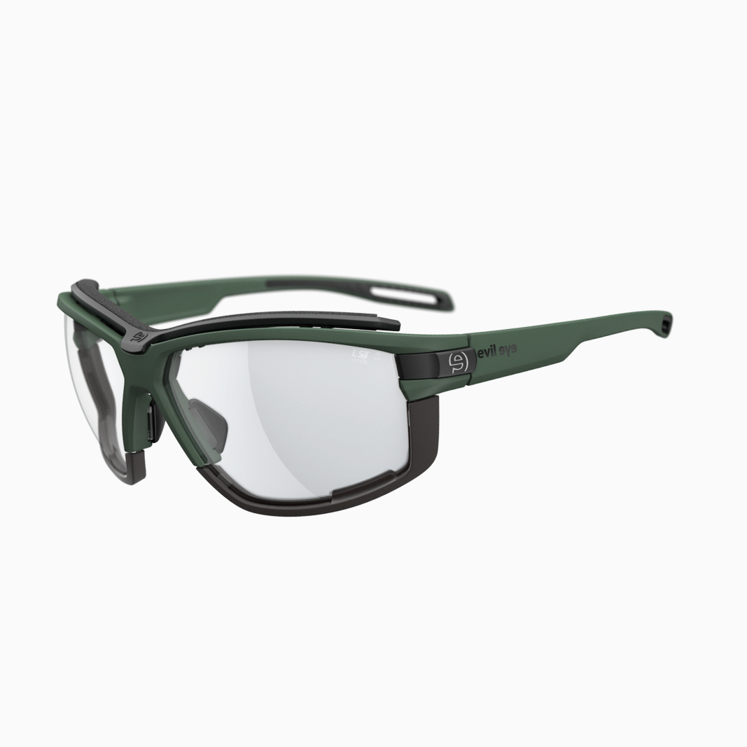 evil eye Pathline Air Pro mit Sehstärke / Dark Green Matt - Vario