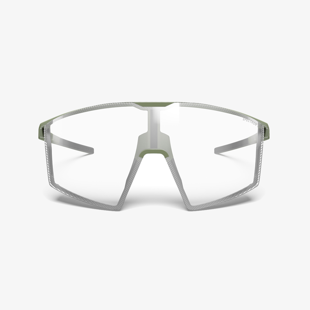 Julbo Edge Khaki - Schwarz / 2. Scheibe Transparent Frontansicht