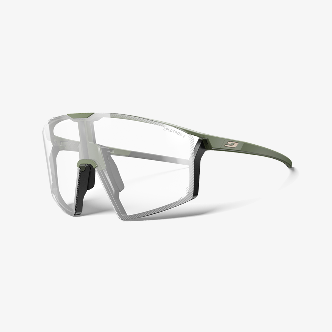 Julbo Edge Khaki - Schwarz / 2. Scheibe Transparent 45° Ansicht