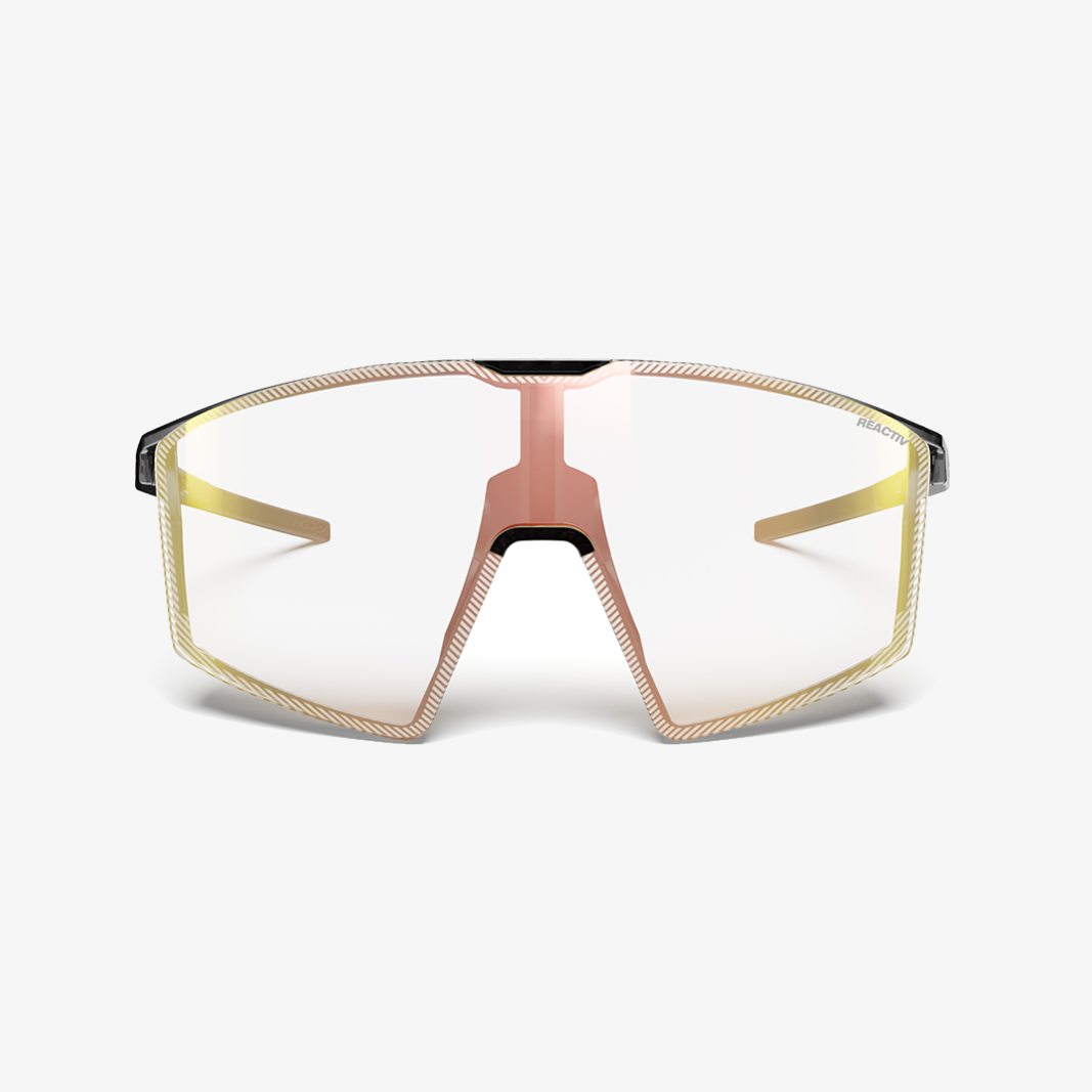 Julbo Edge Schwarz Durchscheinend - Orange / REACTIV 0-3 High Contrast frontansicht nicht aktiviert