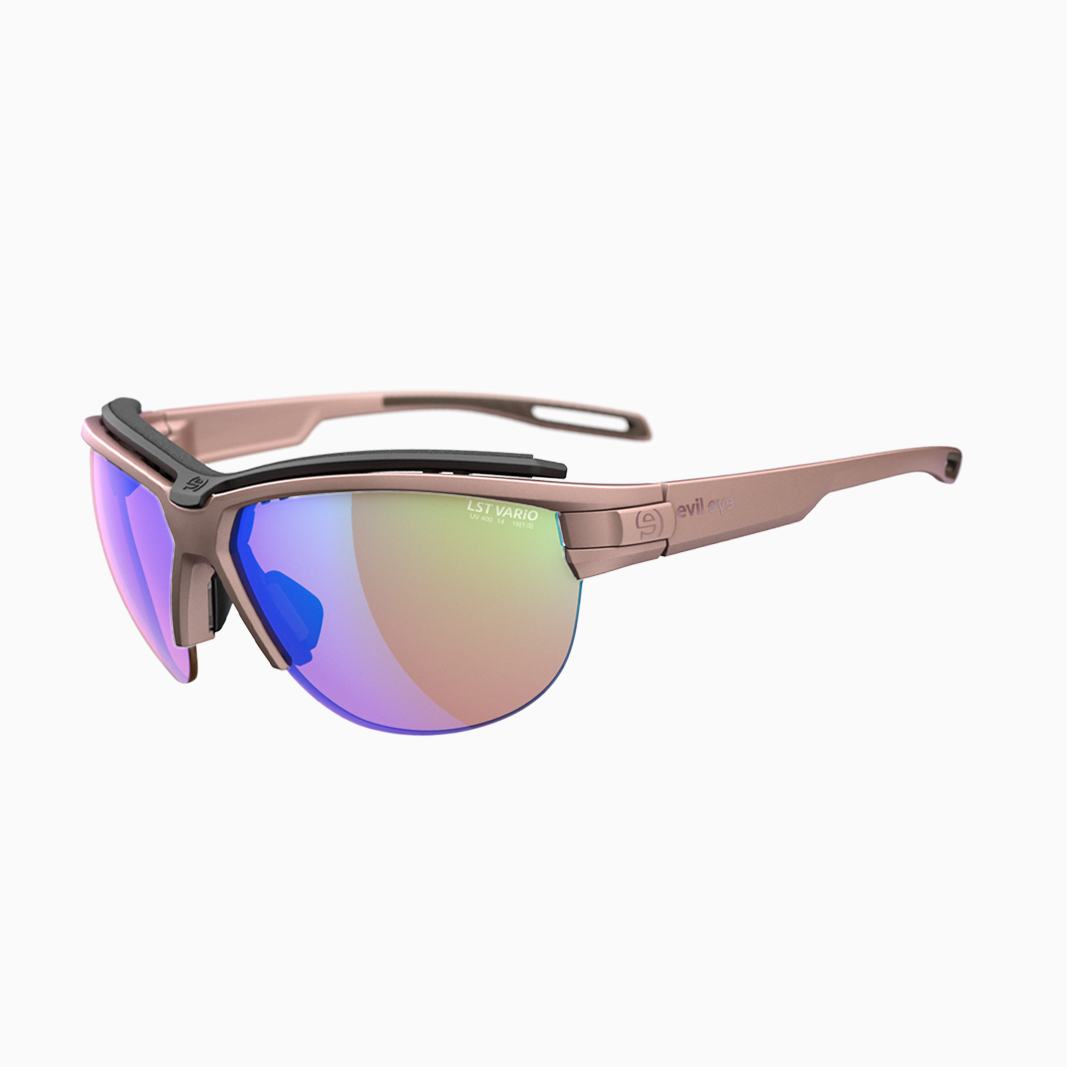 evil eye Pathline f Pro mit Sehstärke / Rosé Metallic - LST Vario Blue Green M