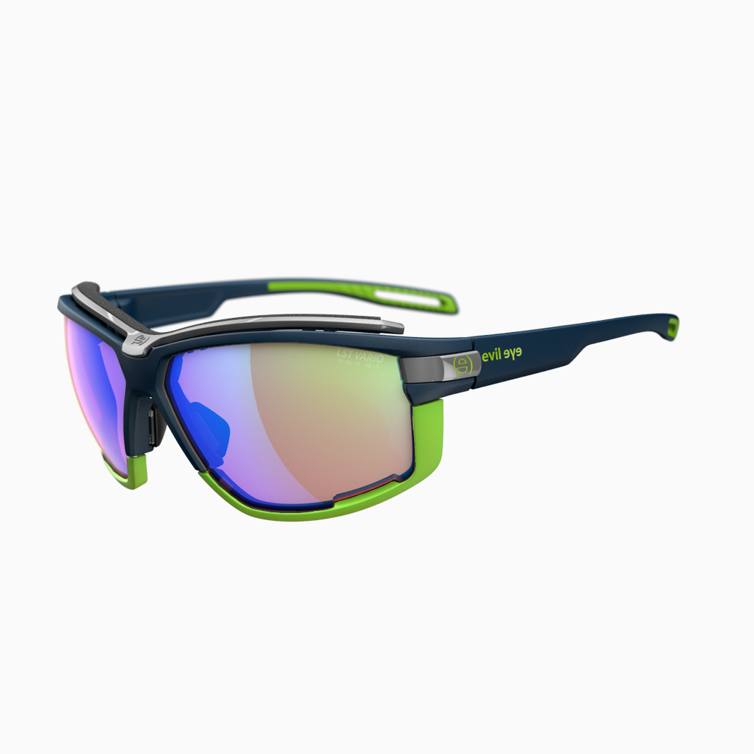 evil eye Pathline Air Pro mit Sehstärke / Dark Blue Matt - LST Vario Blue Green M