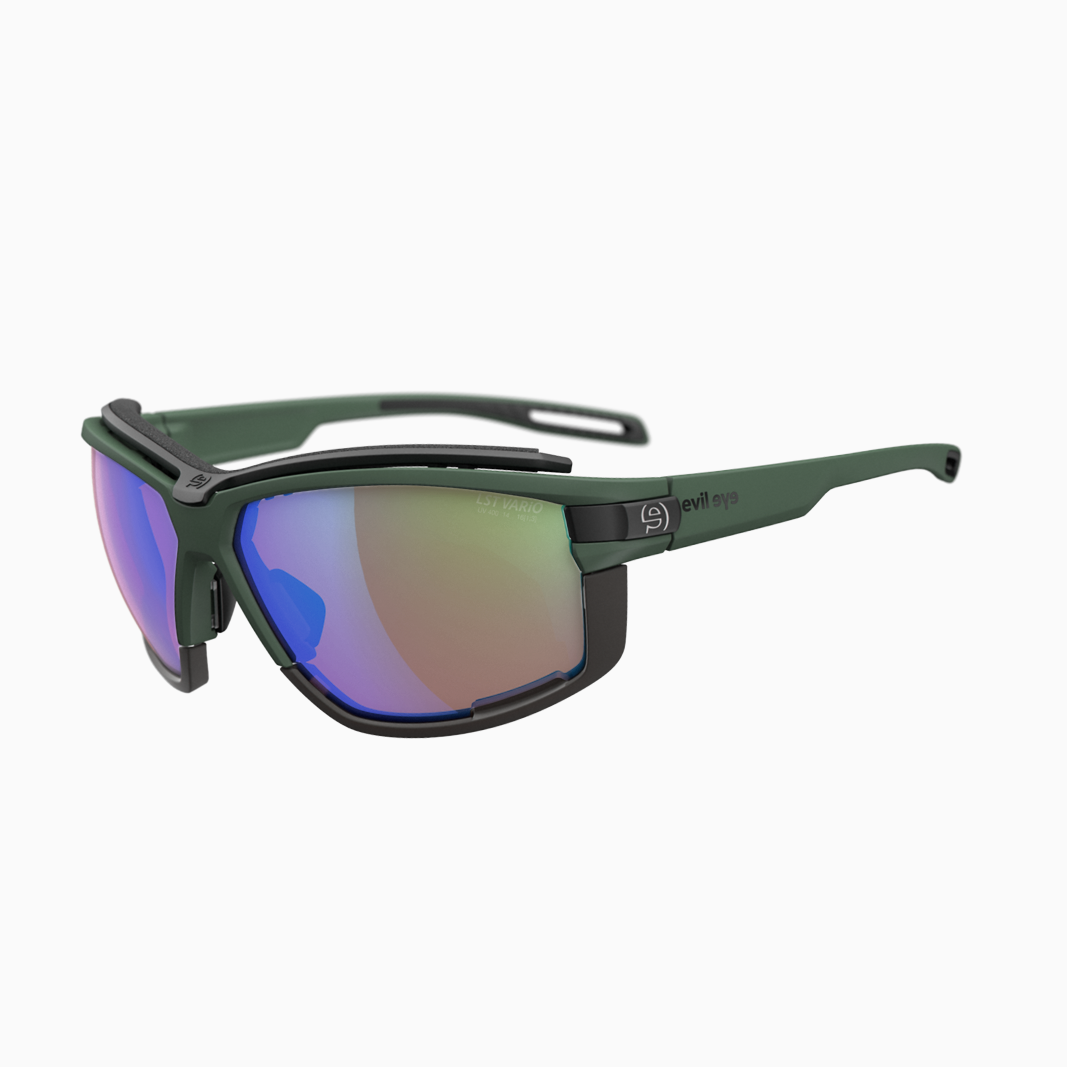 evil eye Pathline Air Pro mit Sehstärke / Dark Green Matt - Bluelight Vario