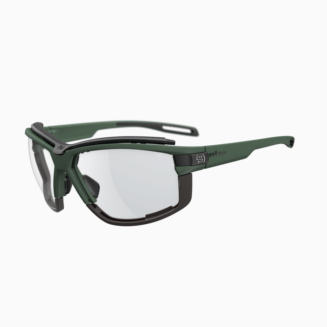 evil eye Pathline Air Pro mit Sehstärke / Dark Green Matt - Clear