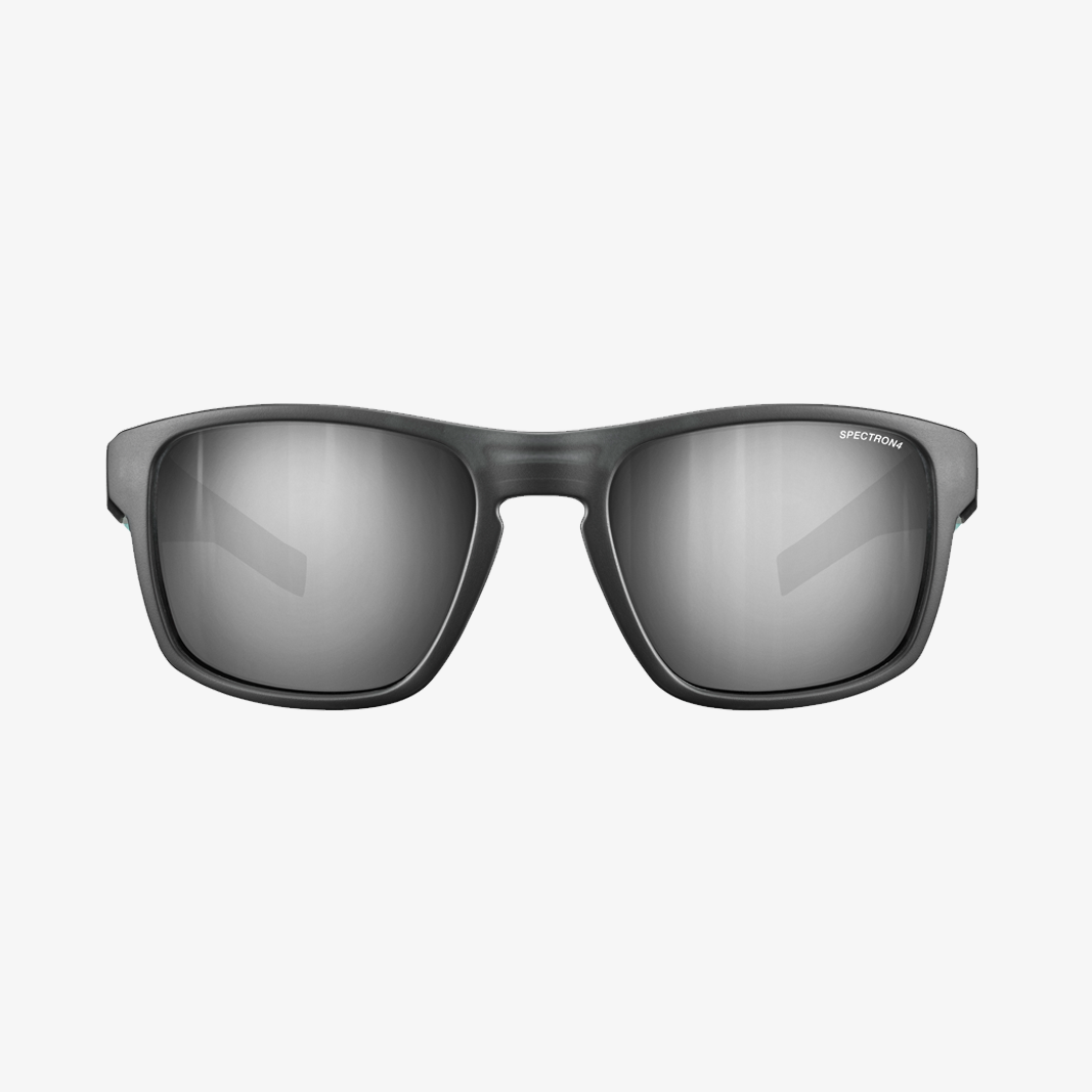 Julbo Shield M Schwarz Durchscheinend  - Hellbalu / Spectron 4 Frontansicht 