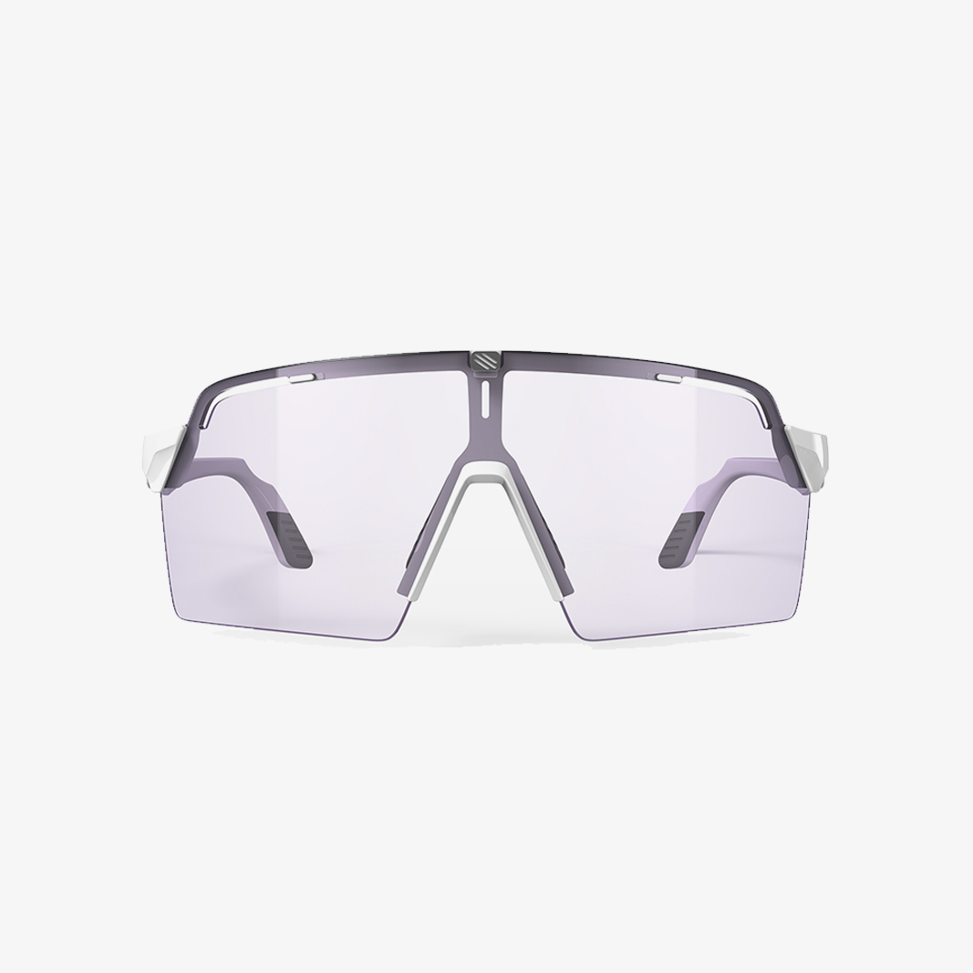 Rudy Project Spinshield Pro / White Gloss - ImpactX Photochromic 2 Laser Purple Frontansicht